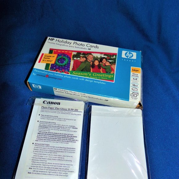 Glossy Inkjet Printer Holiday Photo Card & Photo Paper Lot W/ Software - Picture 2 of 3